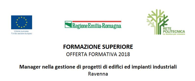 Corso  di Formazione Superiore "Manager nella gestione di progetti di edifici ed impianti industriali" A Ravenna
