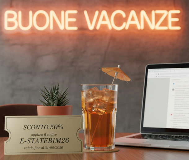 COMPRA ORA E FORMATI QUANDO VUOI: BUONO SCONTO DEL 50% SU TUTTI I VIDEOCORSI E I QUIZ DI AUTOVALUTAZIONE